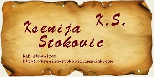 Ksenija Stoković vizit kartica